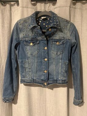 Zara Studded Blue Denim Jacket - Women